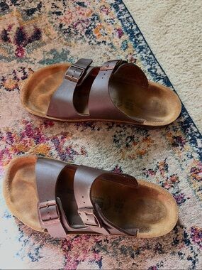 Birkenstock Arizona- Brown Double-Buckle Slide Sandals size 8.5/9